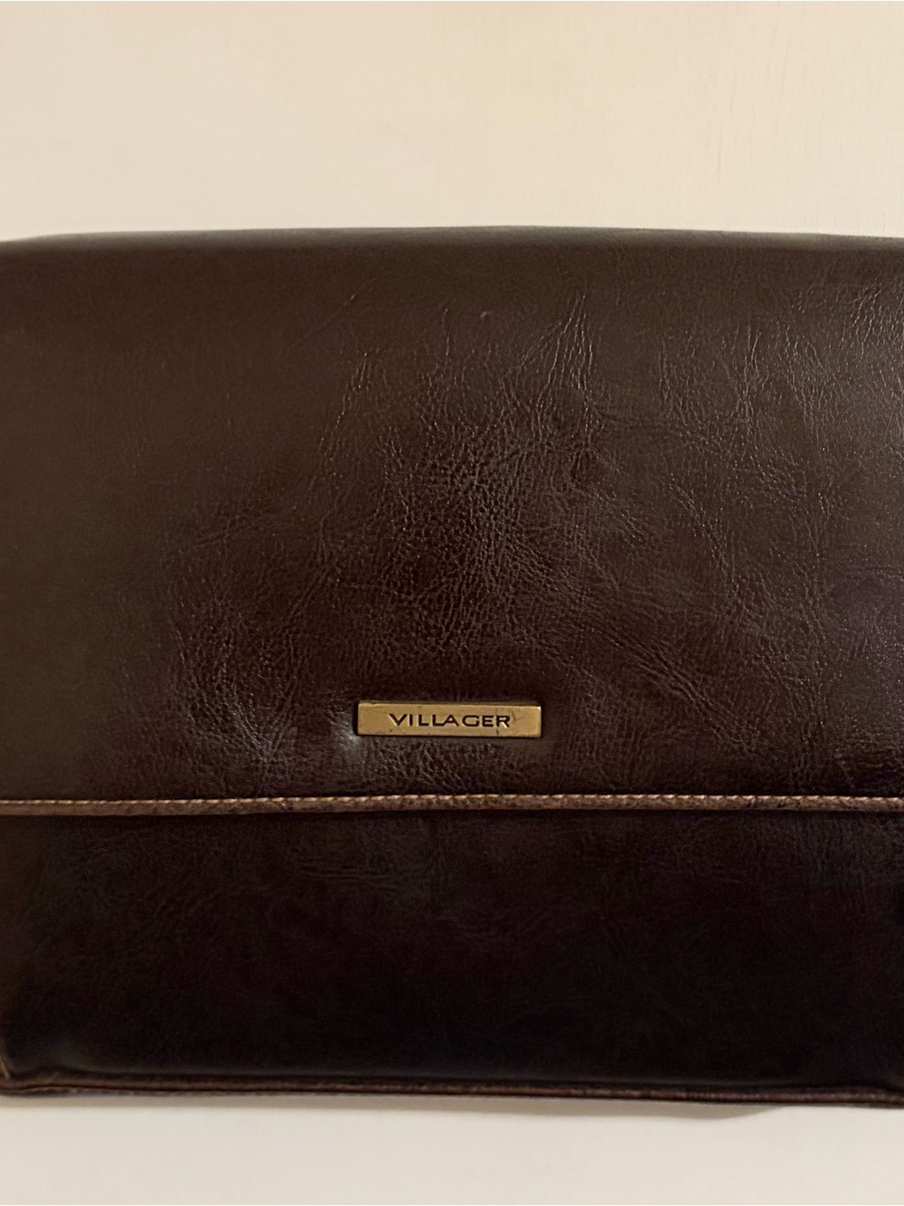 Vintage Villager Liz Claiborne Brown Crossbody Messenger Bag EUC